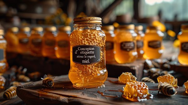 Conception d'étiquette miel : attirez le regard